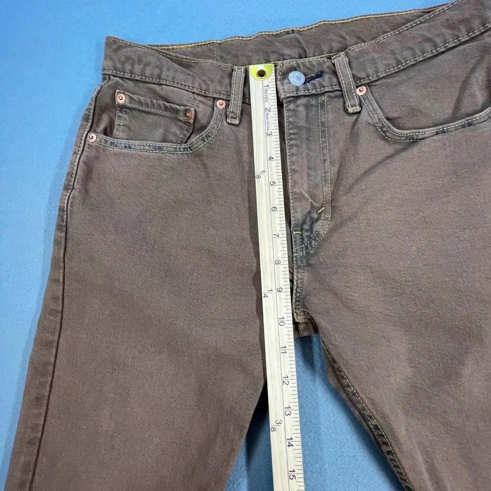 Levi's Brown 512 Slim Taper Raw Hem Jeans Mens 32x30